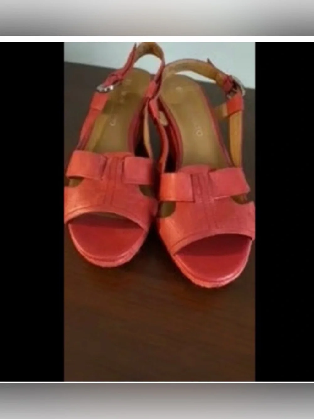 Franco Sarto Red Leather Espadrille Sandals | Size 7 1/2